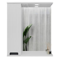 Зеркало для ванной Bayro Positano 700x750 левый, белый мат