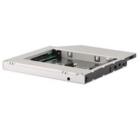 Slim 5.25'' bay mounting frame for NGFF (M.2) SSD memory card, 12.7 mm height, A-SATA12M2-01