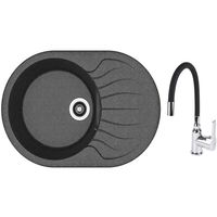 Мойка кухонная со смесителем Dr.Gans Berta 760 + SanDonna F 9995 negru