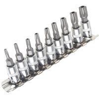 Набор головок, бит, насадок JTC JTC-3303 Набор насадок TORX 5-гранных 1/4" TS10H-TS50H, 9 штук