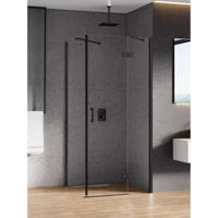 Cabină de duș New Trendy New Renoma Black R Quadra90x90x195 Hinged D-0204A/D-0111B