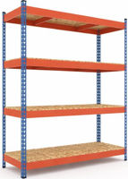 Cтеллаж складской Nex Home Raft metalic Titan 1800x1600x500mm, 4 nivele PAL, Blue/Orange