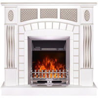 Șemineu electric ArtFlame Amsterdam & Galileo silver, 1120x1150x300 mm, Alb