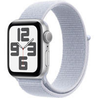 Ceas inteligent Apple Watch SE 2024 GPS 40mm Silver Aluminium Case with Blue Cloud Sport Loop MXEE3