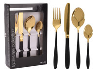 Set de tacamuri EH 16buc Titanium Gold, otel inoxidabil