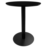 cumpără Masă din PAL cu picior metalic, cu suprafaţă neagră, 600x750 mm în Chișinău