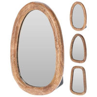 Косметическое зеркало H&S 56396 Oglinda de masa 30x20сm, lemn mango