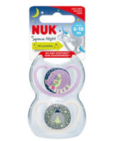 NUK Suzeta silicon de noapte SPACE 6-18 luni in cutie N2