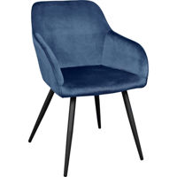 Стул Deco Airis Catifea Blue HLR63 + Black Legs