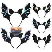 Декор Promstore 43976 Cerc pe cap Halloween Liliac, 27X23cm