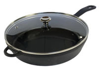 Сковорода Voeux Kitchenware ST-192 Tigaie din fontă Elegance, 28cm + capac sticlă