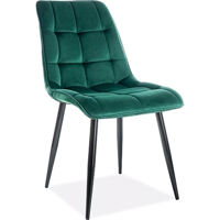 Стул Signal Chic velvet zielony bluvel 78/ met. czar