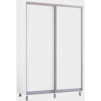 Шкаф Mobildor-Lux Раздвижные двери Aron-P из ДСП (160x60x240H см) Бриллиантовый белый