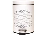 Ведро для мусора с педалью 3l Paris, нерж сталь