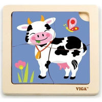 Головоломка Viga 51313 Mini-puzzle din lemn Vaca
