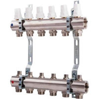 Set distribuitor MPN Colector distribuitor din inox, 1" cu 6 circuite. Ø3/4"