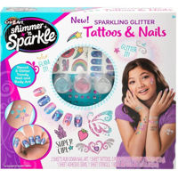 Набор для творчества miscellaneous 65502INT Набор для девочек Sparkling Glitter & Shimmer Tattoos & Nails Cra-Z-Art