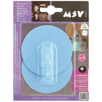 Accesoriu pentru baie MSV 41002 Крючки самоклеющиеся 2шт круг 8cm, св-голуб, пластик