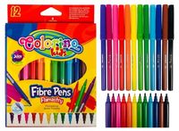 Carioci Fibre Pens 12 cul.  Colorino