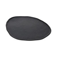 Поднос/столик кухонный Holland 50932 алюминиевый H&S 31x26x1cm, черный