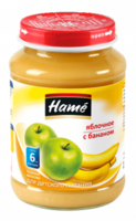 Пюре Hame яблочное с бананом с 6 месяцев, 190г
