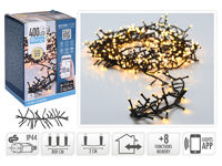 Luminite de Craciun "Fir" 400LED alb-cald, 8m, gestionare-internet, 8 regimuri