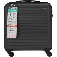Valiză ProWorld 55620 Valiza-troller 27l, 40x40x20cm, negru, plastic