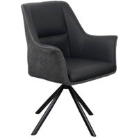 Стул Deco Blum C2595V Piele Black + Stofa Boogie 68 Dark Grey