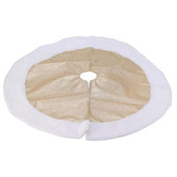 Decor de Crăciun și Anul Nou Promstore 56537 Covoras pentru bradul de Craciun D90cm, auriu