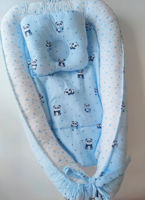 Гнёздышко в кроватку Pampy Blue Panda