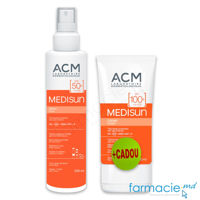 Medisun SPF50 Spray 200ml ACM + Medisun SPF100 Crema 40ml ACM Cadou