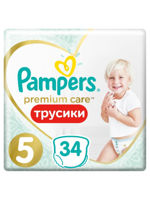 Подгузники-трусики Pampers Premium Care Pants 5 (12-17 кг) 34 шт