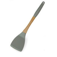 Spatulă bucătărie Promstore 19934 James.F 33cm, дерево, силикон голубой, серый