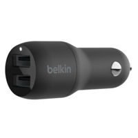 Зарядное устройство для автомобиля Belkin CCB001BTBK Dual USB-A Car Charger, 12W X2, BLK