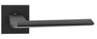 Дверная ручка на розетке Pura матовый черный + накладка цилиндр