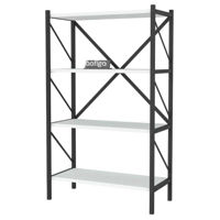 Офисный стеллаж Nex Home Книжный шкаф, 4 отделения, 66x35x120 см, Белый (15-09-01)
