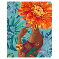 Картина по номерам BrushMe BS40015 40x50cm (în cutie) Fată floare tropicală