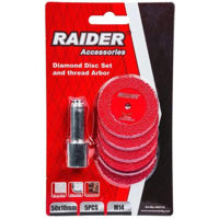 Диск отрезной Raider 162115 Set discuri diamantate 50×10mm (5 buc) + arbore filetat M14