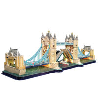 Set de construcție Cubik Fun L531h 3D Puzzle Tower Bridge (Led)