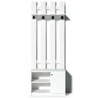 Мебель для прихожей Fabrik Home Tina (700x1900x330) Белый ясень