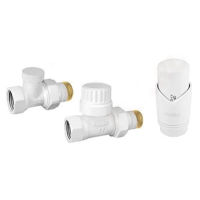 Запорная арматура Ferro ZTM30WH+cap termo, robinet cal drept set 1/2" tur+retur