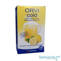 ORVI cold cu aroma de lamiie pulb./sol. orala 325 mg + 20 mg + 10 mg 10 g N10