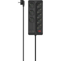 Фильтр электрический Hama 223162 Power Strip, 8-Way, Overvoltage Protection, Switch, 1.5M, Black