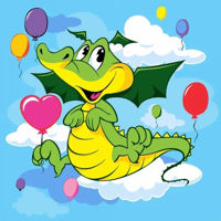 Картина по номерам Strateg R18 /24 (ES0825)(70690) Dragon de aer, 30x30 cm