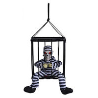 Decor Promstore 42944 Сувенир LED Скелет в клетке подвесной 28x23cm, музыка