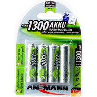 Аккумулятор Ansmann 5030792 NiMH rechargeable battery Mignon AA / HR6 / 1.2V, 1300mAh, 4 pack