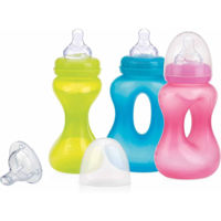 Поильник Nuby ID1241 Бутылочка тренировочная WN Anti-colic широкое горлышко 240 мл (3 m+)
