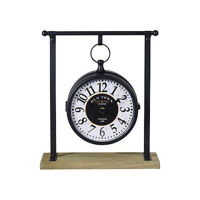 Часы Promstore 24699 de masa Pendant, 31x27x10cm, metal, negru