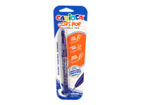 Pix cu cerneala care se sterge Carioca Oops Pop albastru cu 2 radiere, 0.7mm, blister