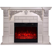 Șemineu electric ArtFlame Imperial & Mirabella, 1110x1450x380 mm, Argintiu